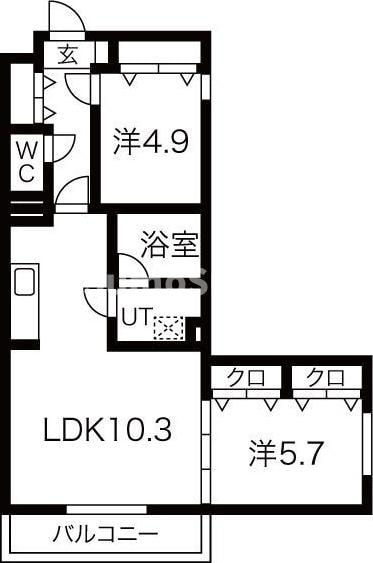 シェルメール住吉本町の物件間取画像