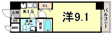 兵庫駅 徒歩3分 3階の物件間取画像