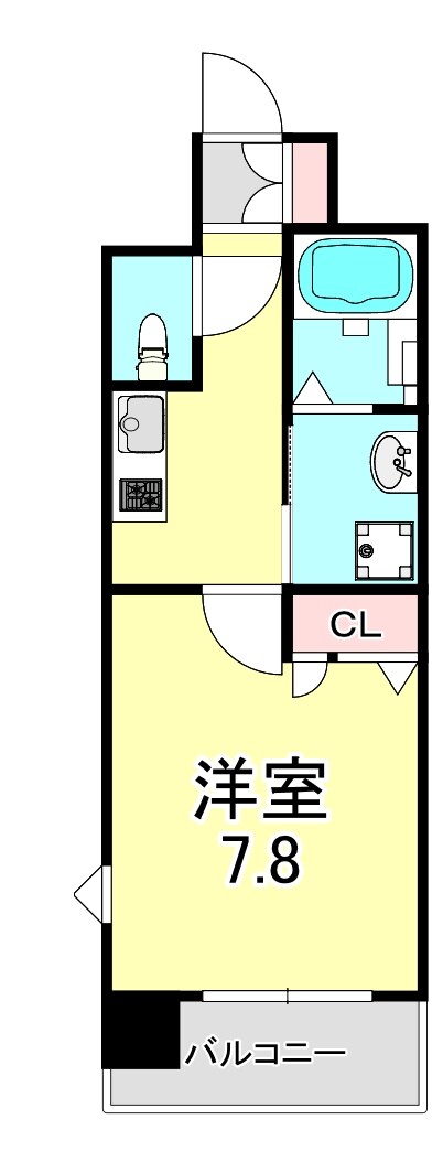 エスリード神戸三宮パークビューの物件間取画像