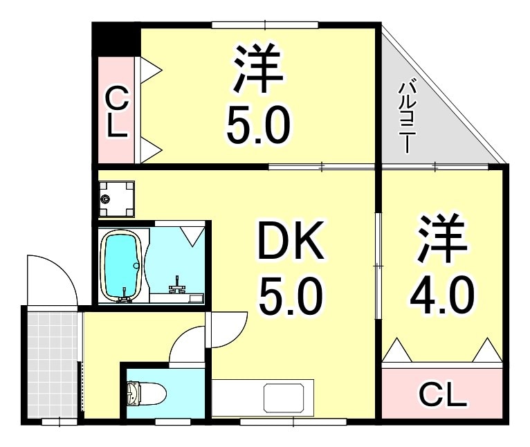 兵庫駅 徒歩12分 2階の物件間取画像