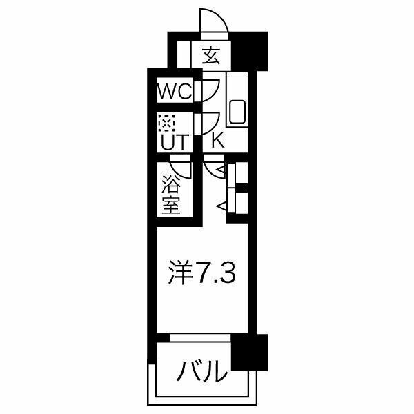 三ノ宮駅 徒歩8分 11階の物件間取画像