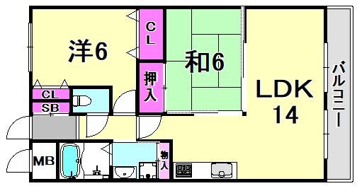 シェリール苦楽園Ⅱの物件間取画像