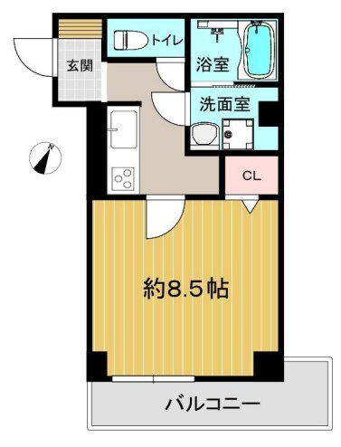 六甲道駅 徒歩7分 2階の物件間取画像