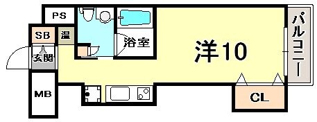 レジディア神戸磯上の物件間取画像