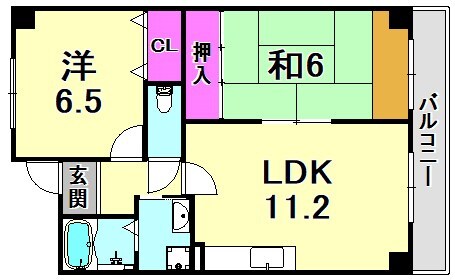 門戸厄神駅 徒歩5分 3階の物件間取画像