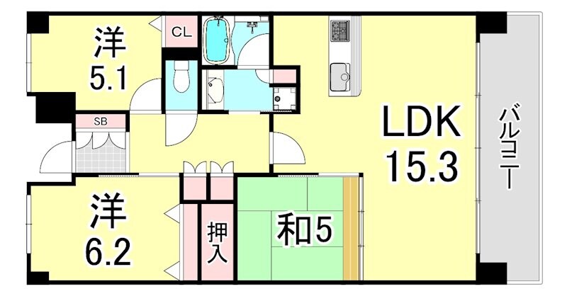 グランスイート神戸NORTH HATの物件間取画像