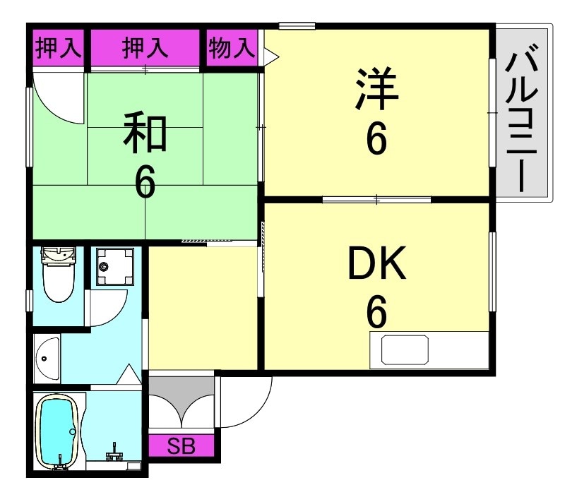 クリアスカイ8　B棟の物件間取画像