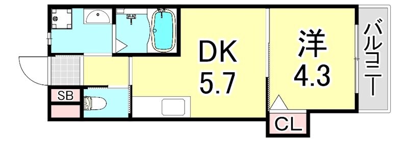 西宮駅 徒歩8分 2階の物件間取画像