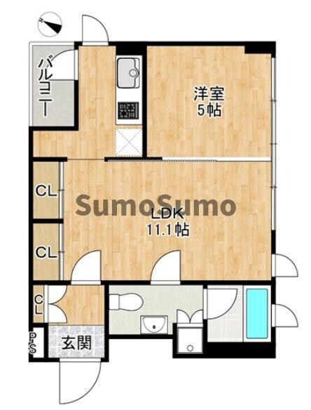 レグルス甲南山手の物件間取画像