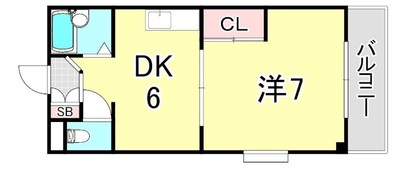 吹田駅 徒歩5分 6階の物件間取画像