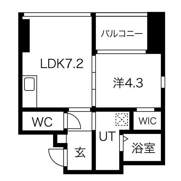 渡辺通駅 徒歩7分 9階の物件間取画像