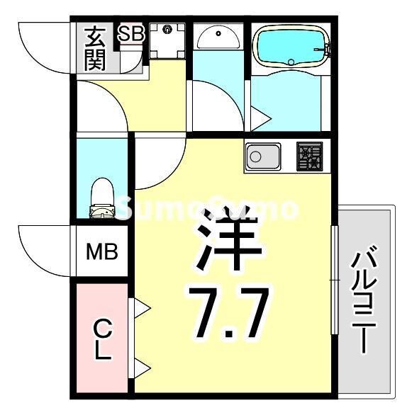 AILE南塚口Vの物件間取画像