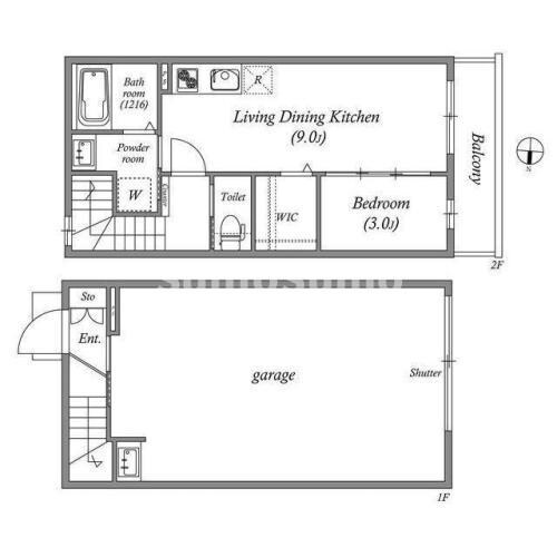 T’s BASE 西難波の物件間取画像