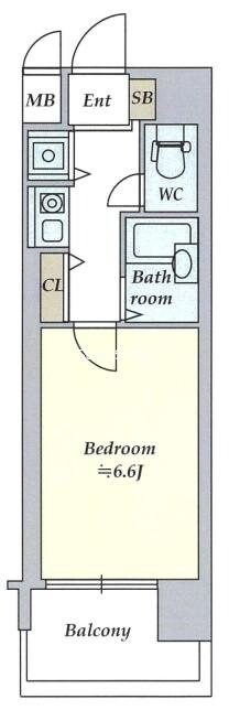 桜川駅 徒歩1分 3階の物件間取画像