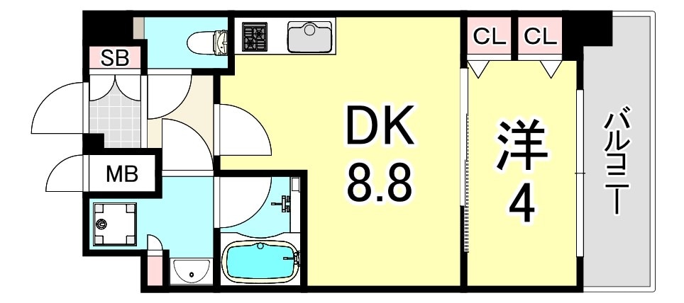 加島駅 徒歩9分 9階の物件間取画像