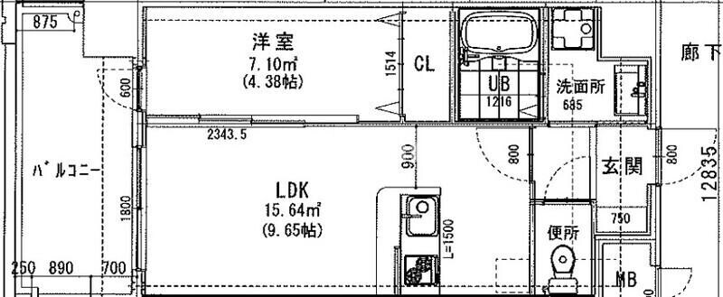 ラシュール・イン大橋Ⅱの物件間取画像