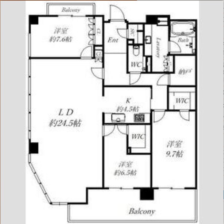 グランドメゾン大阪上本町の物件間取画像