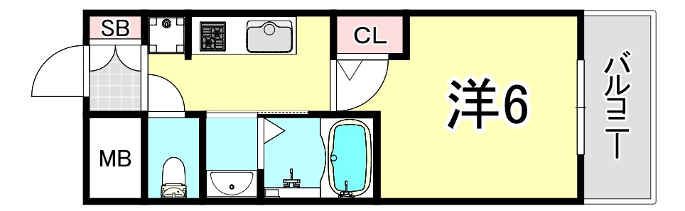 恵美須町駅 徒歩2分 14階の物件間取画像