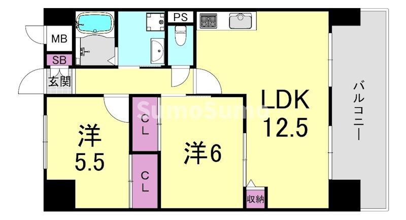 ラピュタ九条の物件間取画像