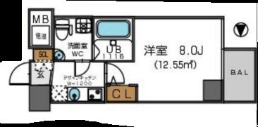 ザ・パーククロス阿波座の物件間取画像