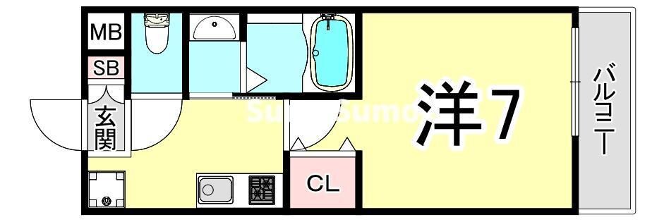 AILE南塚口Vの物件間取画像