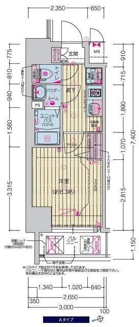 恵美須町駅 徒歩3分 2階の物件間取画像