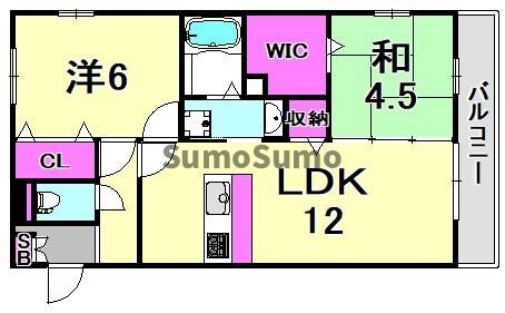 園田駅 徒歩16分 2階の物件間取画像