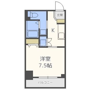 肥後橋駅 徒歩3分 6階の物件間取画像