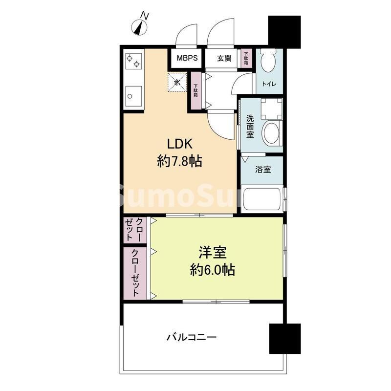 東比恵駅 徒歩9分 8階の物件間取画像