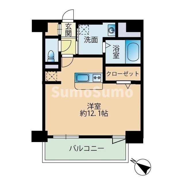 薬院大通駅 徒歩4分 6階の物件間取画像