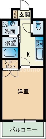 櫛田神社前駅 徒歩3分 9階の物件間取画像