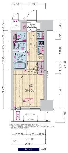 恵美須町駅 徒歩3分 2階の物件間取画像