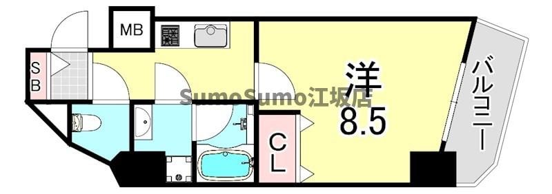 豊津駅 徒歩6分 9階の物件間取画像