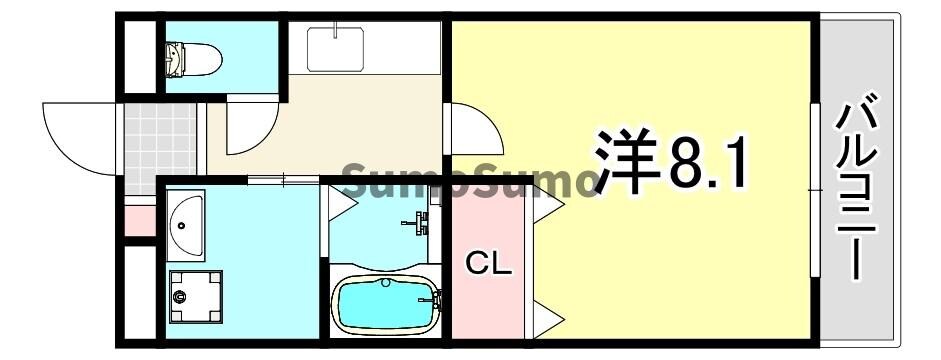 武庫之荘駅 徒歩19分 1階の物件間取画像