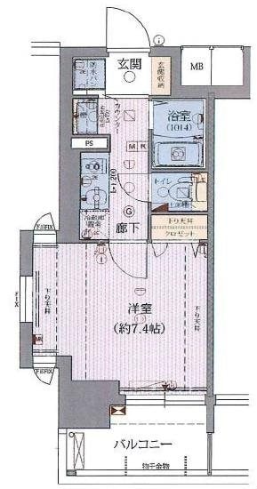 ＪＲ難波駅 徒歩5分 11階の物件間取画像