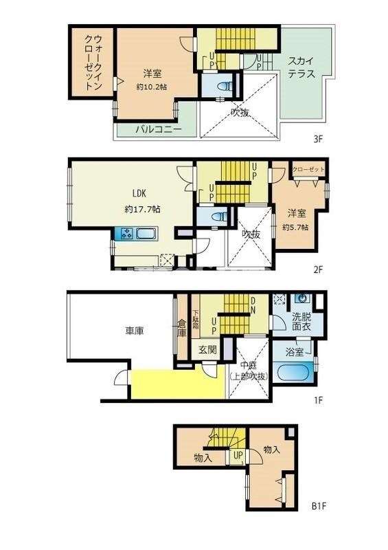 Ｍ.ＦＬＡＴ西新の物件間取画像