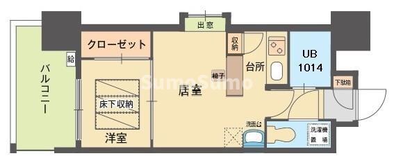 西鉄平尾駅 徒歩1分 2階の物件間取画像