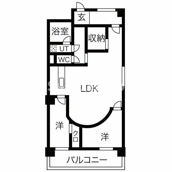 警固ハウスの物件間取画像