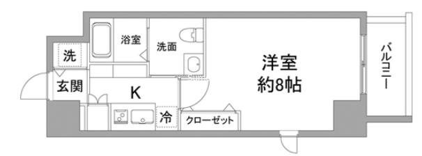 大国町駅 徒歩3分 6階の物件間取画像