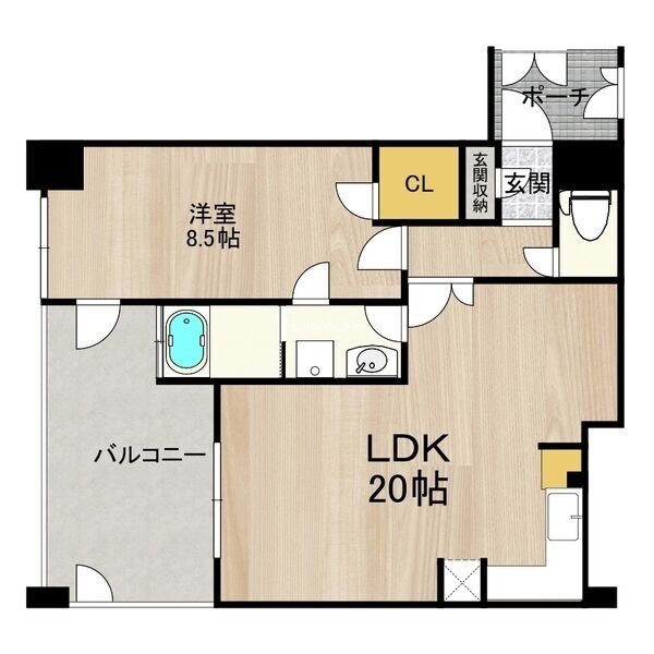 日本橋駅 徒歩3分 11階の物件間取画像