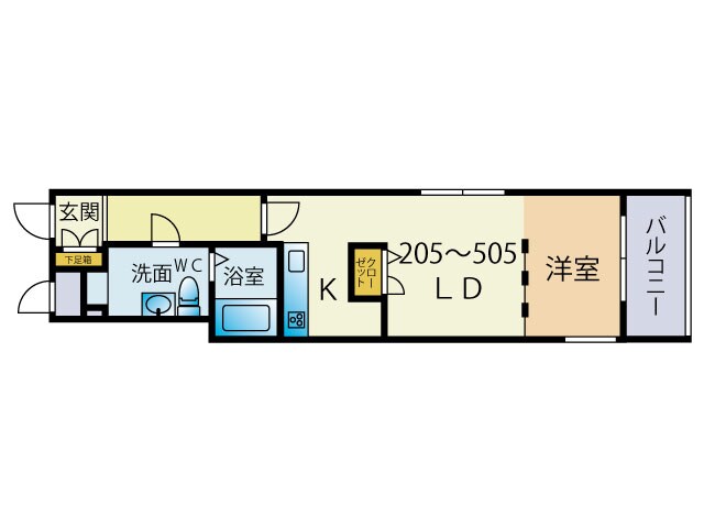 唐人町駅 徒歩10分 4階の物件間取画像