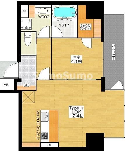 谷町四丁目駅 徒歩5分 11階の物件間取画像