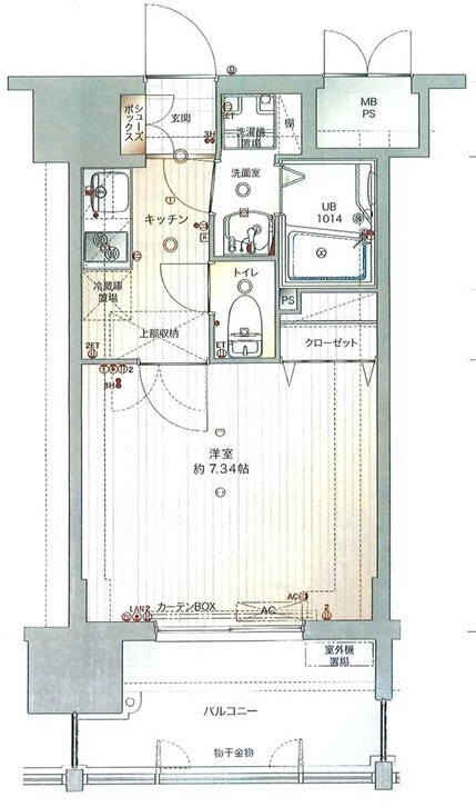 中洲川端駅 徒歩9分 5階の物件間取画像