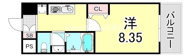 江坂駅 徒歩7分 3階の物件間取画像