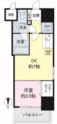 堺筋本町駅 徒歩7分 7階の物件間取画像