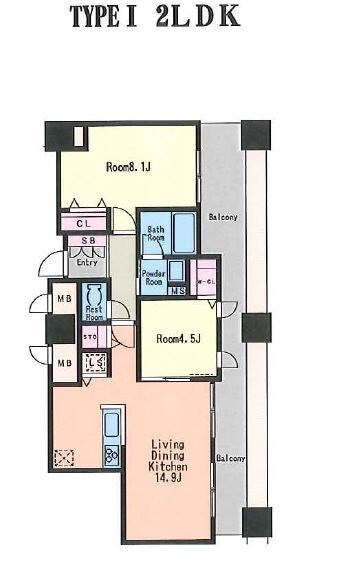KDXレジデンス大濠ハーバービュータワーの物件間取画像