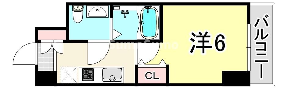 立花駅 徒歩2分 10階の物件間取画像