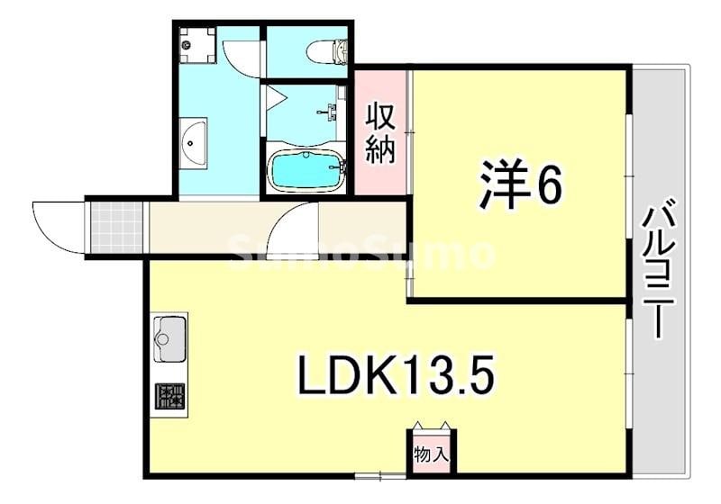 武庫之荘駅 徒歩12分 3階の物件間取画像