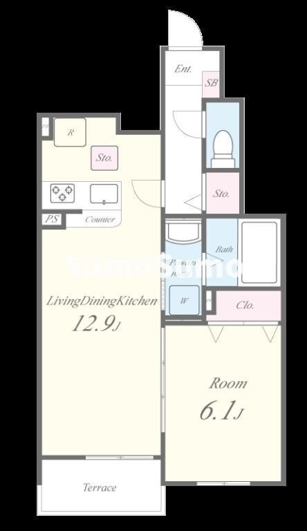 メゾン・デ・クールの物件間取画像