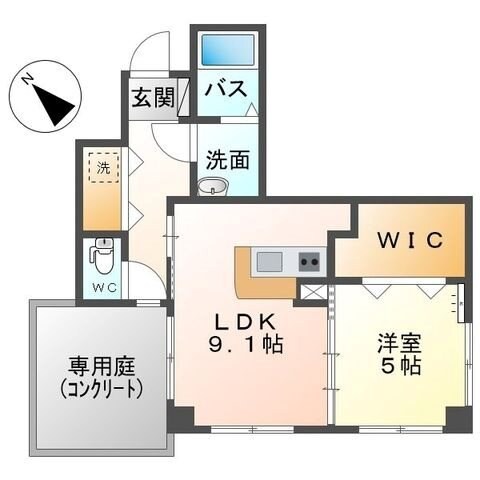 薬院駅 徒歩8分 1階の物件間取画像